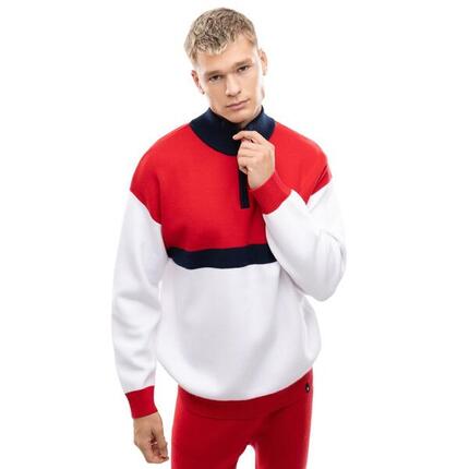 Men 's half-zip knit pullover Sapporo red Red