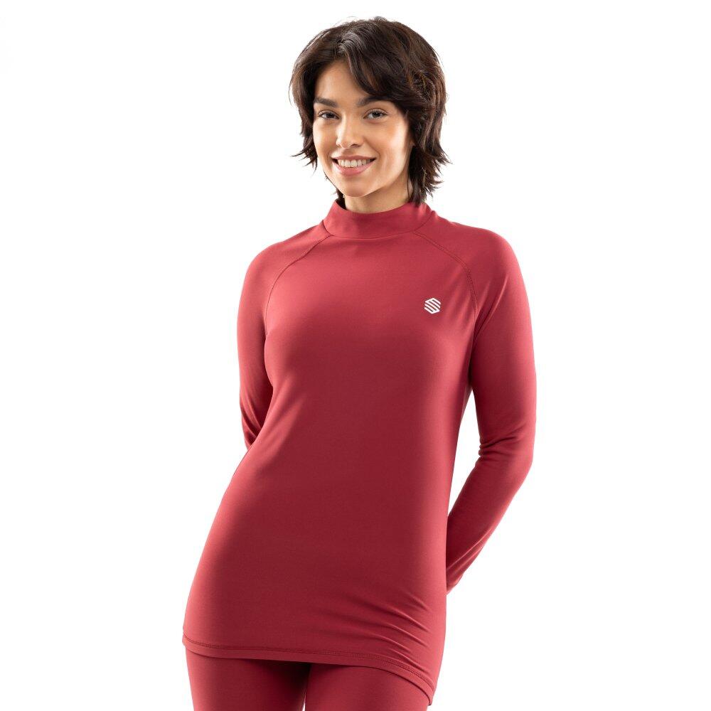 Women Winter sports thermal base layer top Slush-W Brown Brown