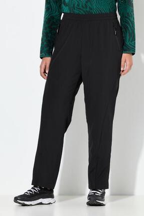 Femme Pantalon technique jambe droite et taille élastique poches zippées