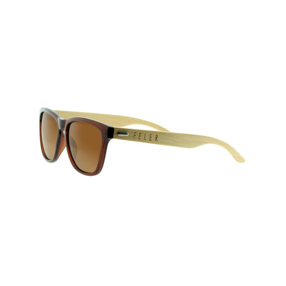 Lunettes de Soleil Unisex en Bois Feler B1039-2 - Brown, Taille 50 mm 3/5