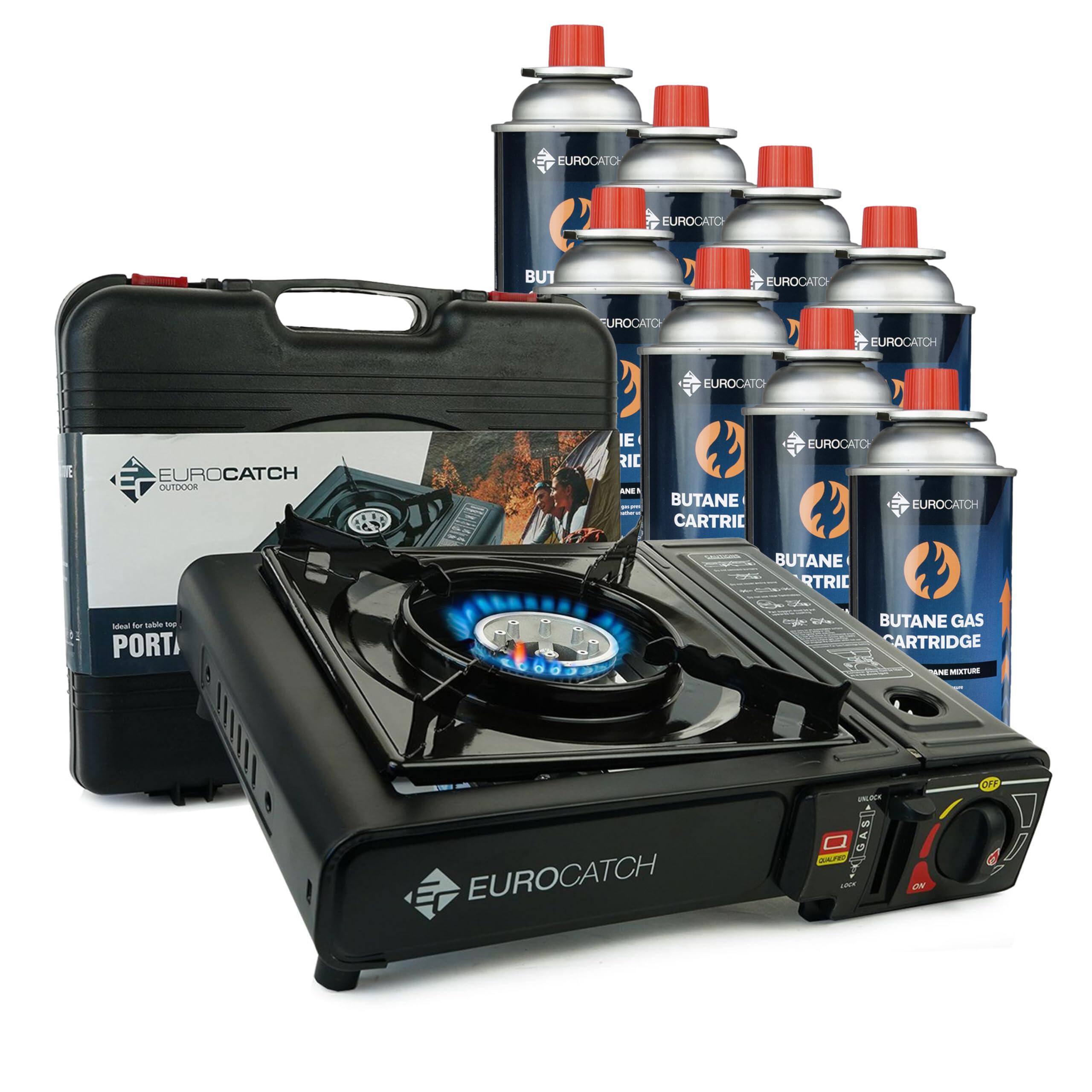Eurocatch - Réchaud À Gaz - Incl. 8 Cartouches De Gaz - Réchaud - Mallette - Réchaud - Noir - No Size - Decathlon