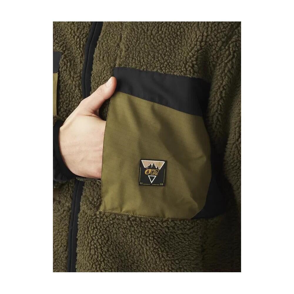 PICTURE Polaire homme zippée PEMBERTON - TOBACCO BLACK 7/7