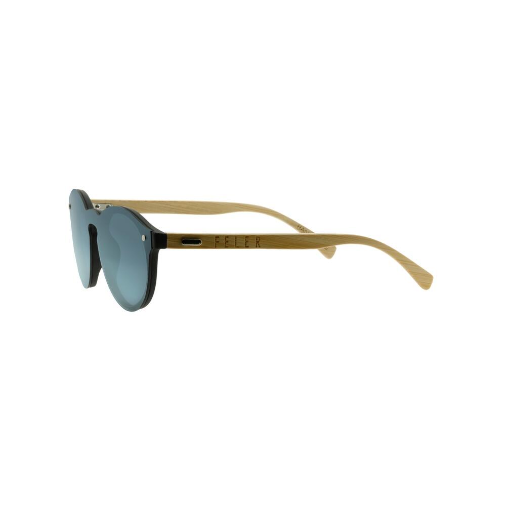 Lunettes de Soleil Unisex en Bois Feler B319-1 - Black, Taille 45 mm 3/5