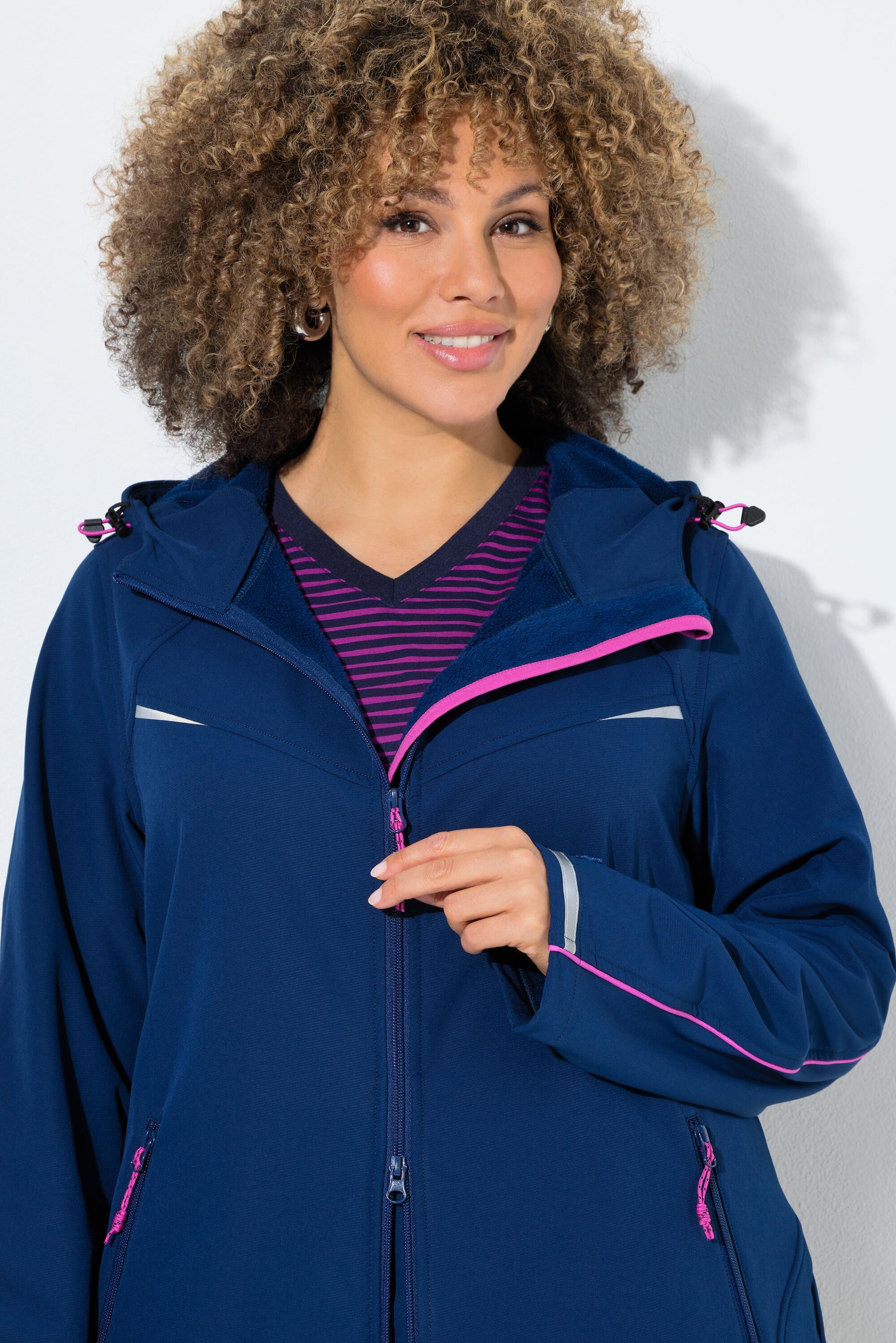 Damen Softshell-Funktionsjacke wasserabweisend Kapuze 4/7