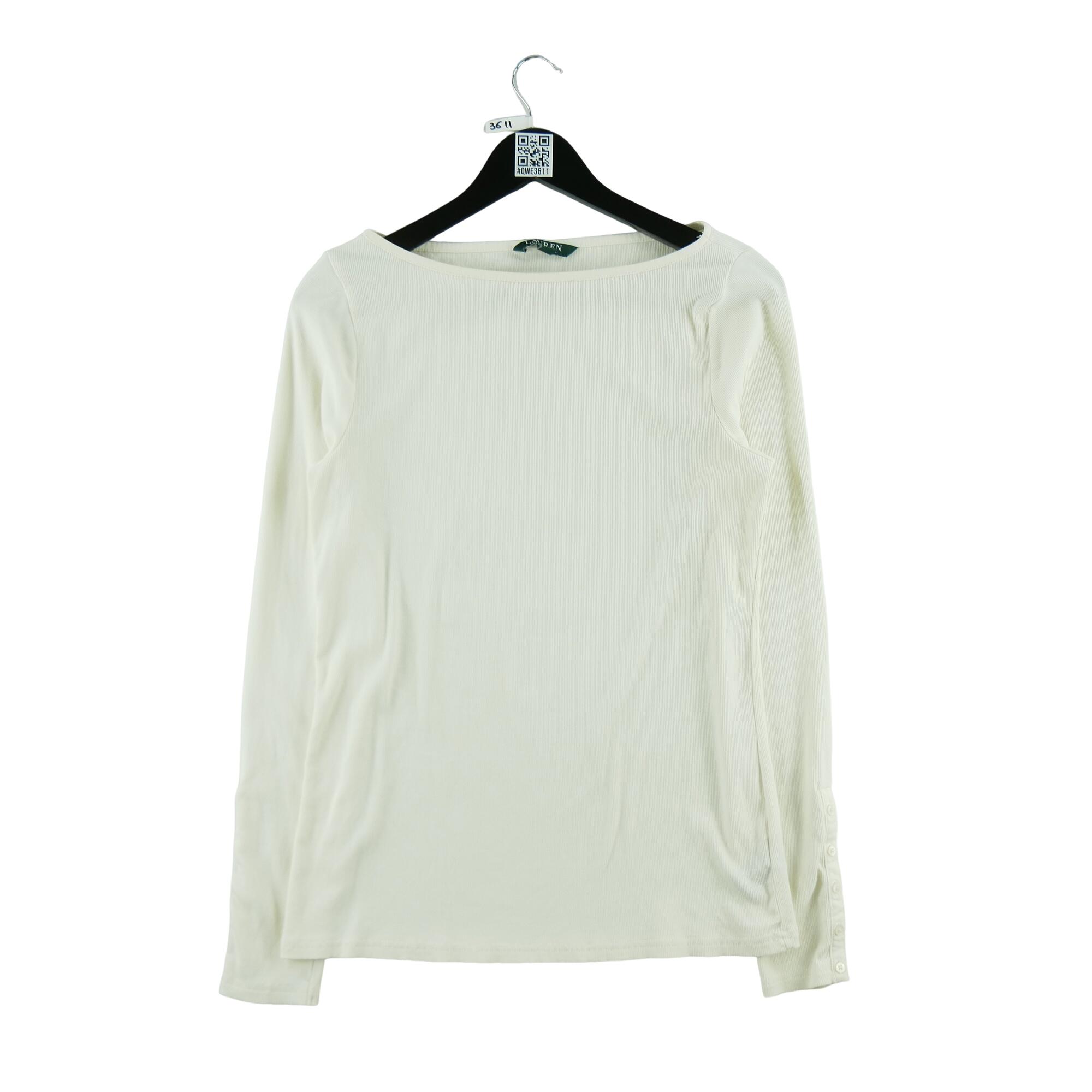 RALPH LAUREN Reconditionné - T-shirt manches longues Femme Blanc - Excellent