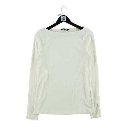 Second life - Langarm Weißes Damen-T-Shirt - Wie neu