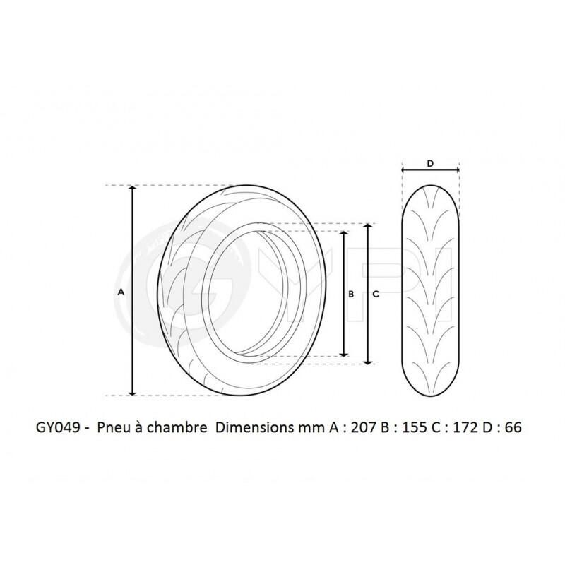 Pneu - 8.5" *2.00 CST Renforcé - City CST 2/4