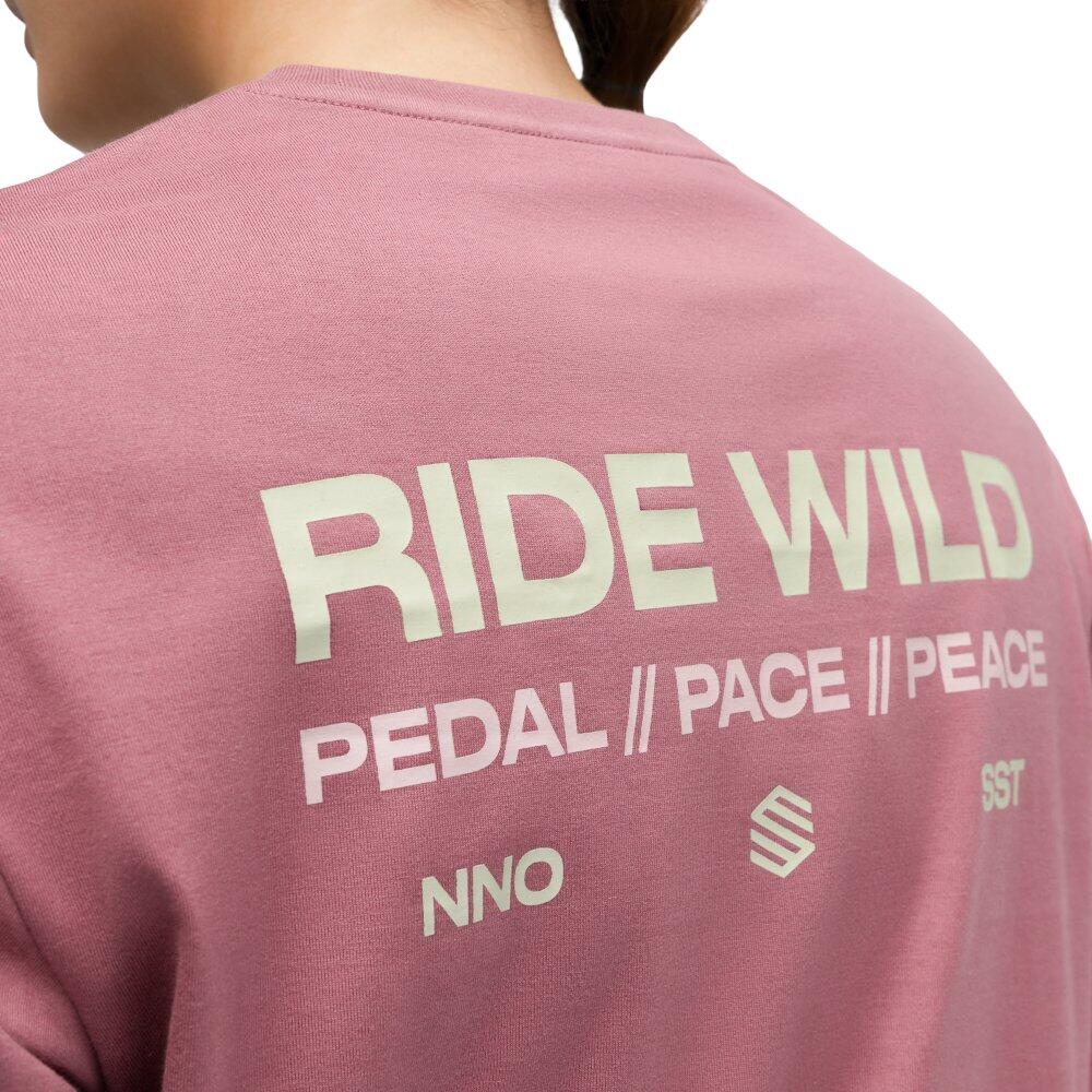 T-shirt cyclisme gravel coton manches longues femme Rutted-W Brown Marron 5/6
