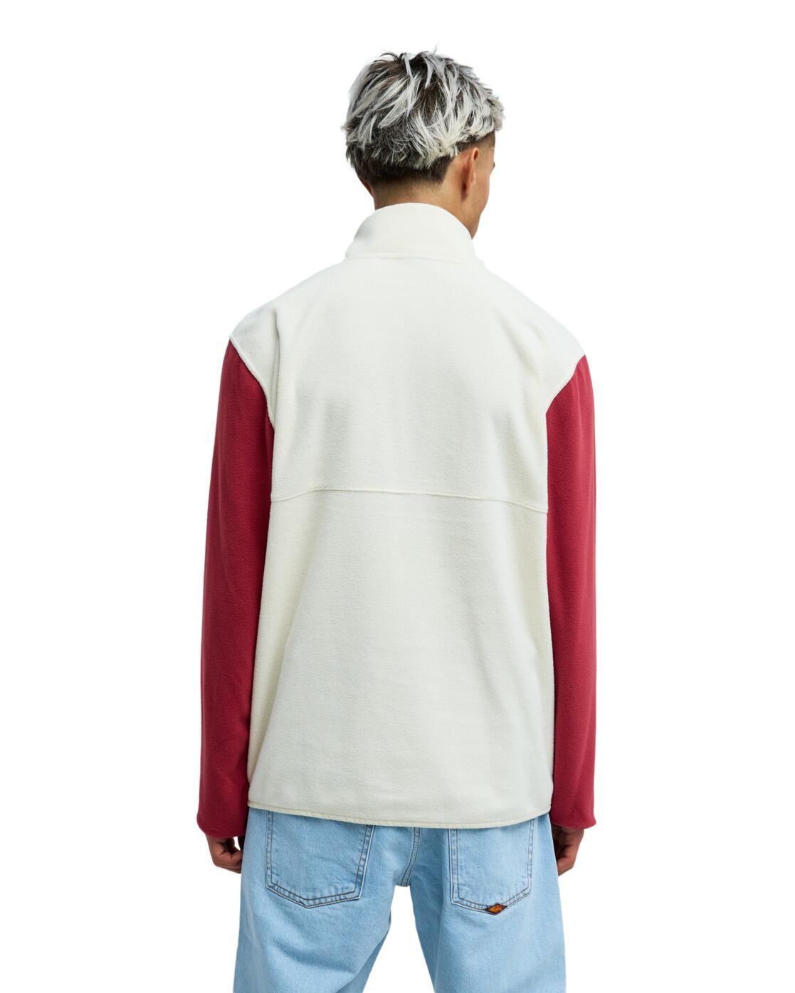 Polaire demi-zip NO DESTINATION BLOCK Blanc Homme 2/4