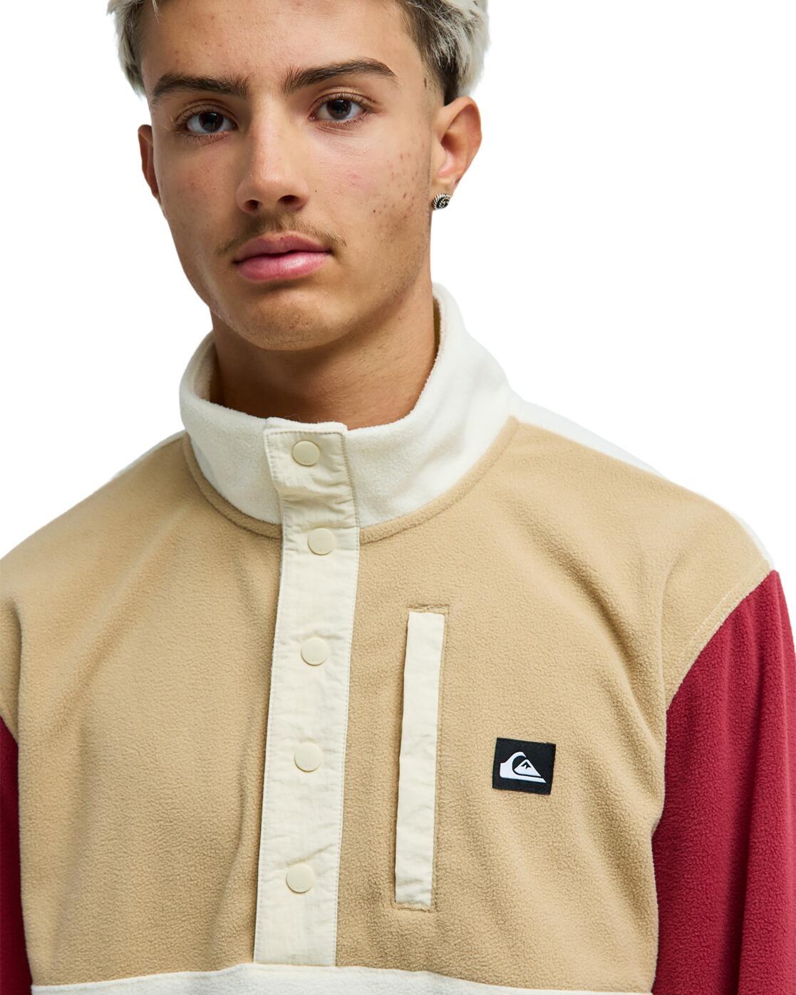 Polaire demi-zip NO DESTINATION BLOCK Blanc Homme 4/4