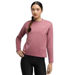 T-shirt cyclisme gravel coton manches longues femme Rutted-W Brown Marron