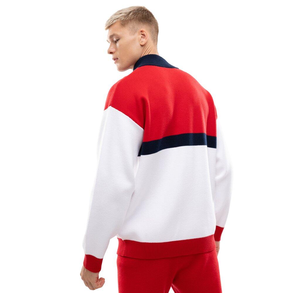 Pull demi-zip en maille homme Sapporo red Rouge 2/7