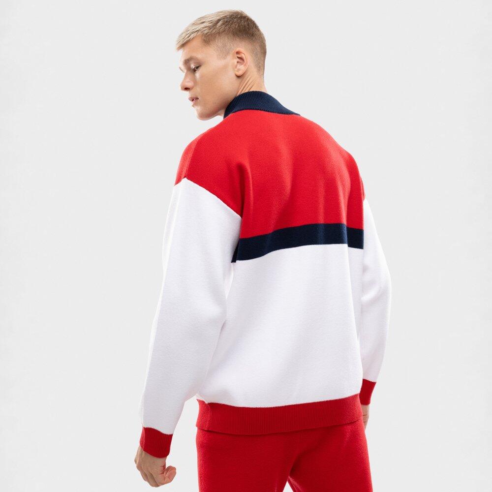 Pull demi-zip en maille homme Sapporo red Rouge 6/7