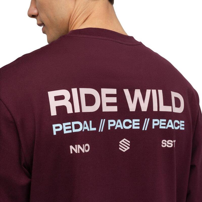 Tricou bărbătesc cu mânecă lungă din bumbac cu imprimeu gravel Rutted Burgu