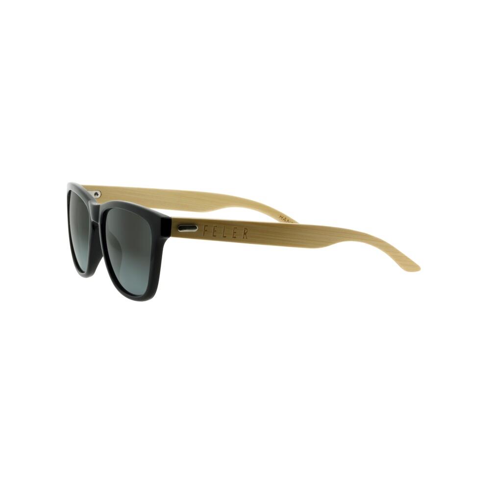 Lunettes de Soleil Unisex en Bois Feler B1039-1 - Black, Taille 50 mm 3/5