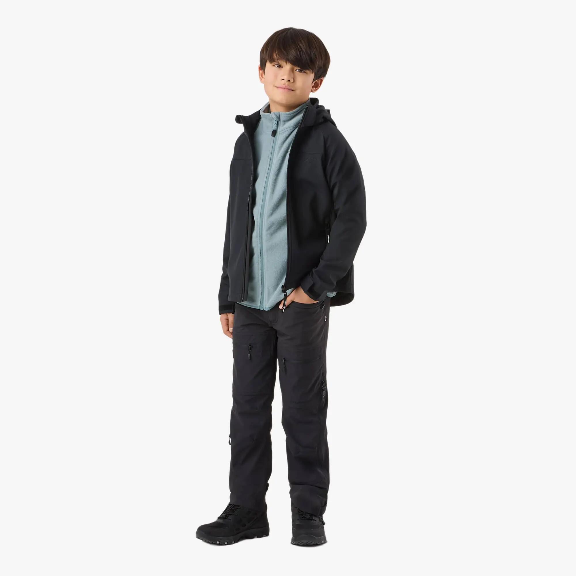 Fleece Longsleeve Full-Zip Wandelen Kinderen Tromsö Normaal 3/8