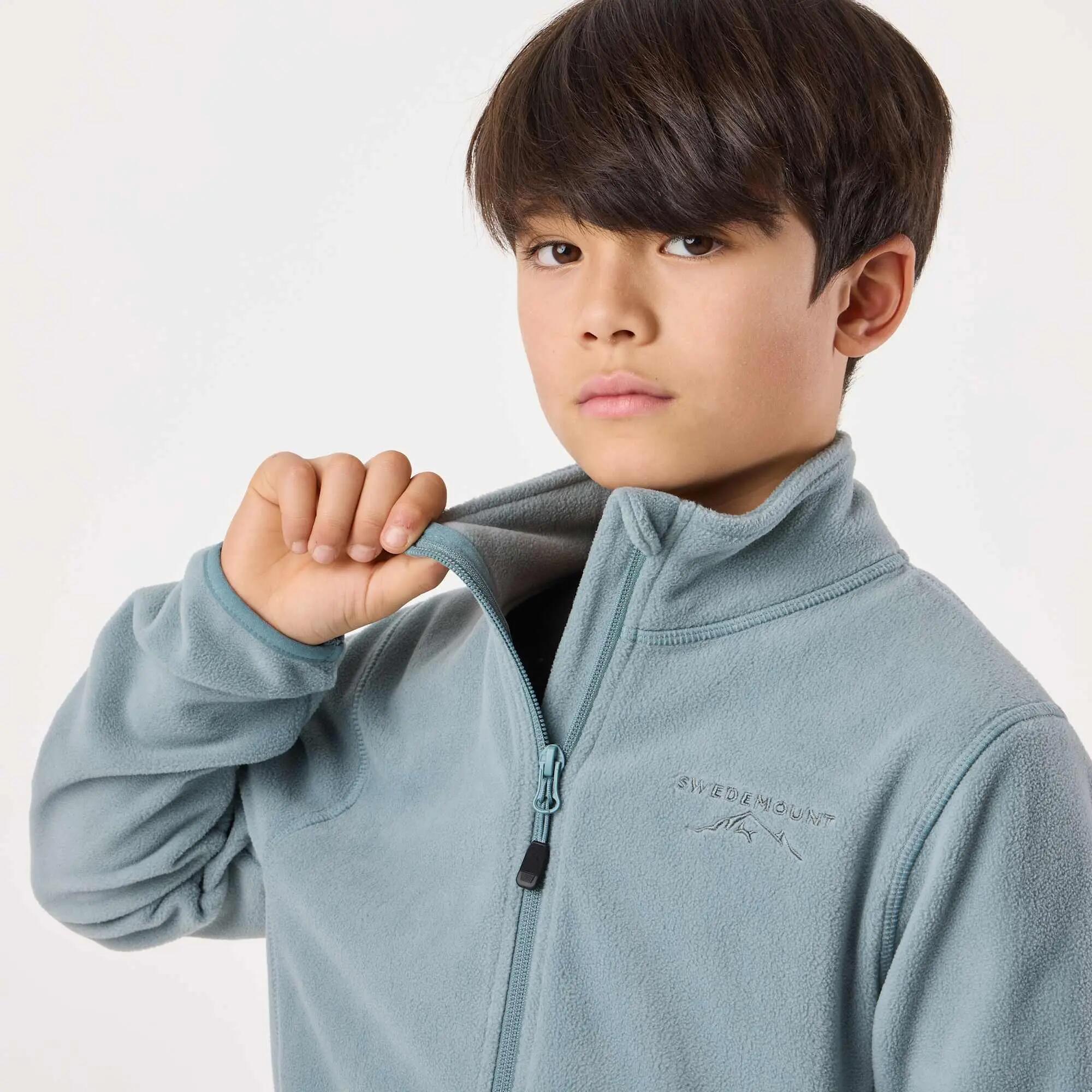 Fleece Longsleeve Full-Zip Wandelen Kinderen Tromsö Normaal 5/8