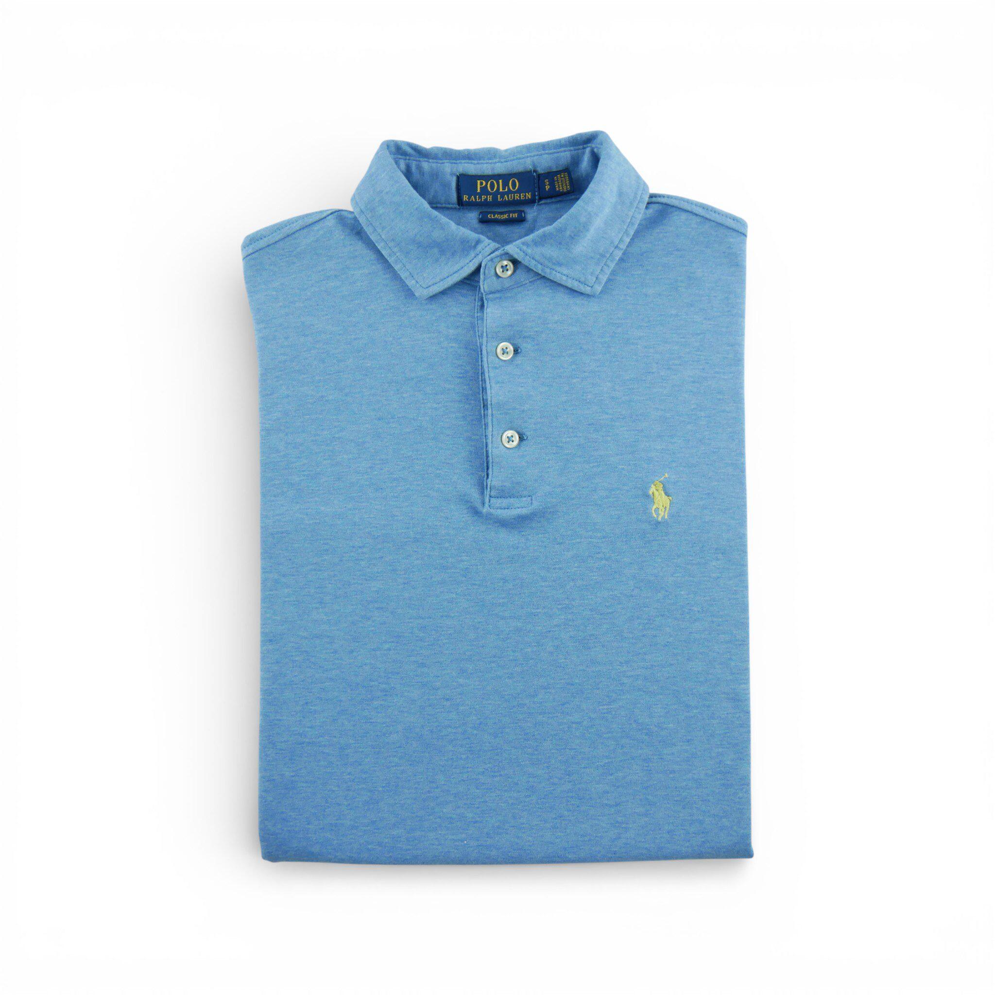 RALPH LAUREN Reconditionné - Polo manches courtes Homme Bleu clair - Excellent