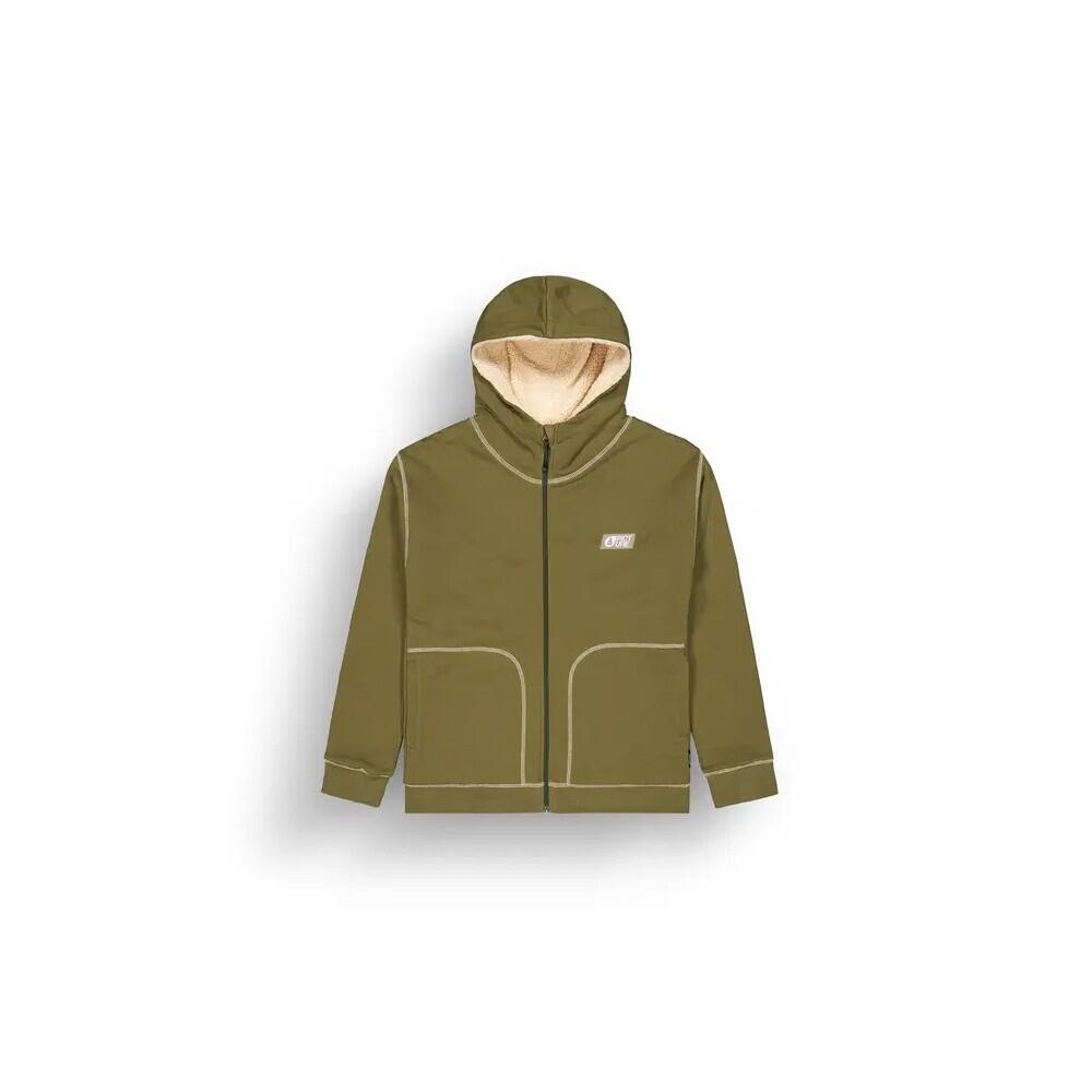 Picture - Picture Sweat À Capuche Zippé Femme Basement Plush - Tobacco - Sweat-shirt - Vert - Decathlon