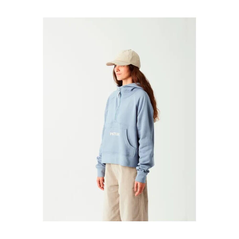 Picture - Picture Sweat À Capuche Zippé Femme Quenda 1/2 - Stonewash - Sweat-shirt - Bleu - Decathlon