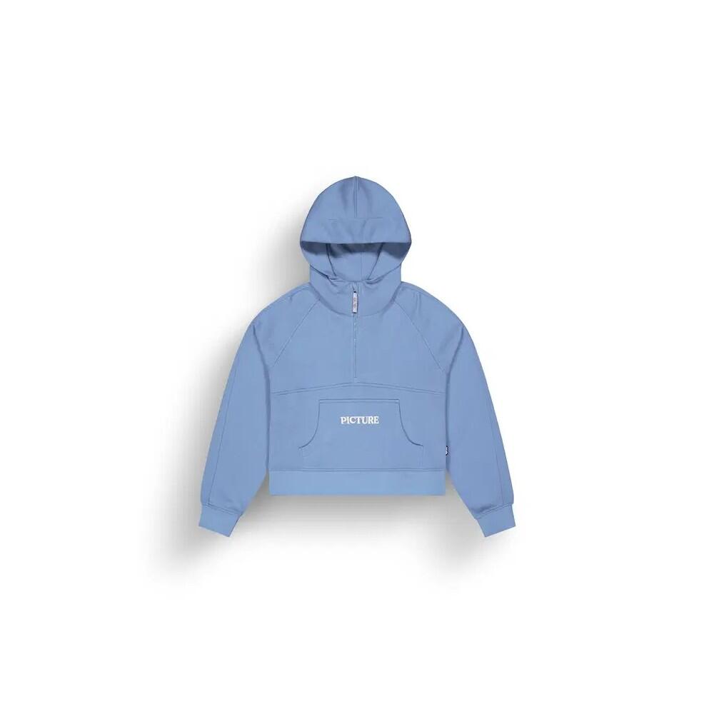 PICTURE Sweat à capuche zippé femme QUENDA 1/2 - STONEWASH 4/7