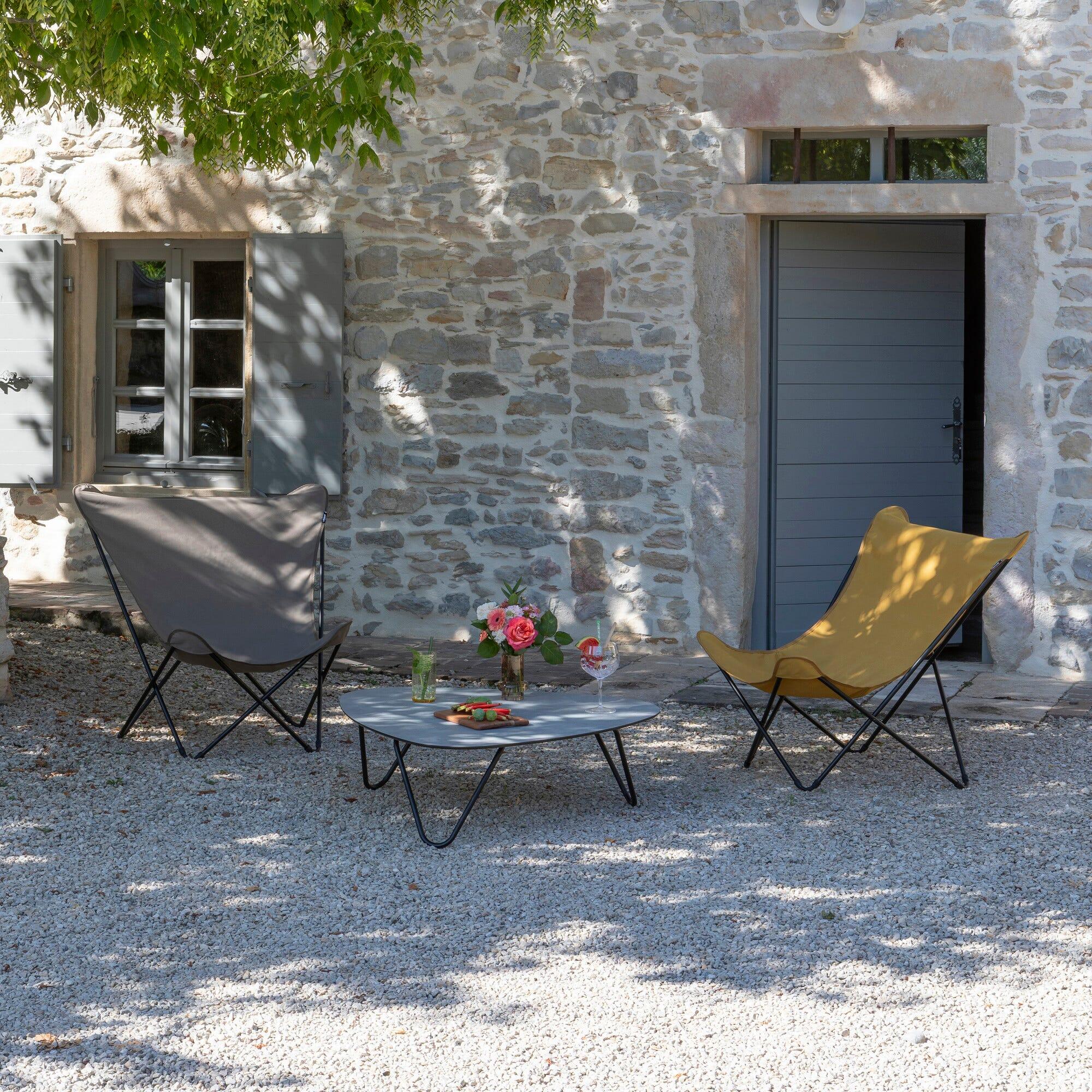 Fauteuil papillon grande largeur - POP UP XL - Marron - Lafuma Mobilier 6/7