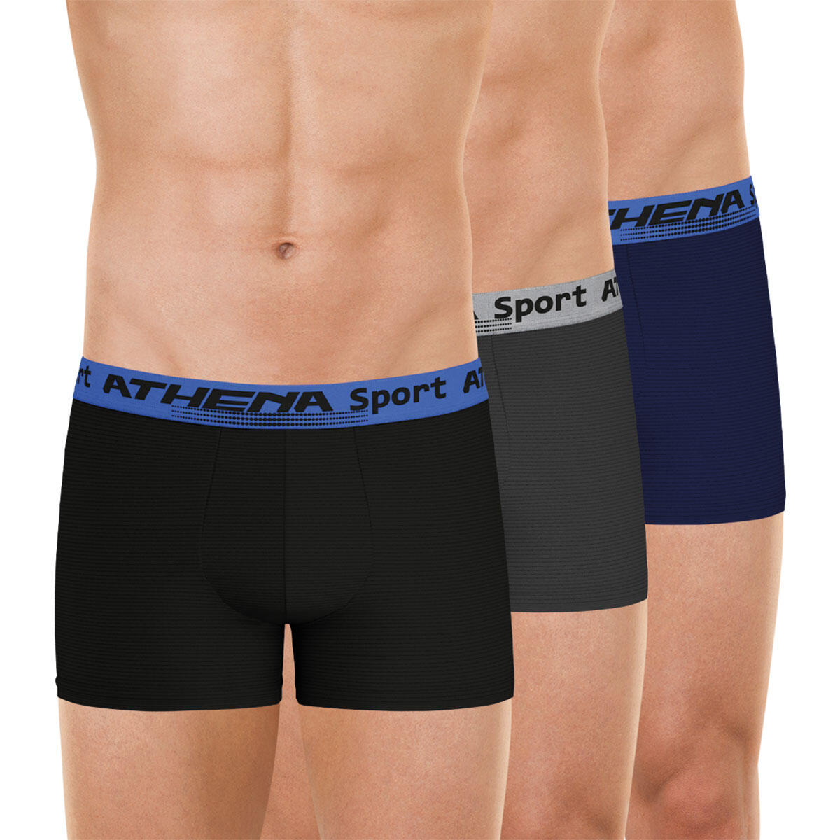Athena - Lot De 3 Boxers Homme Daily Sport Air - Caleçon - Gris - 40 M - Decathlon