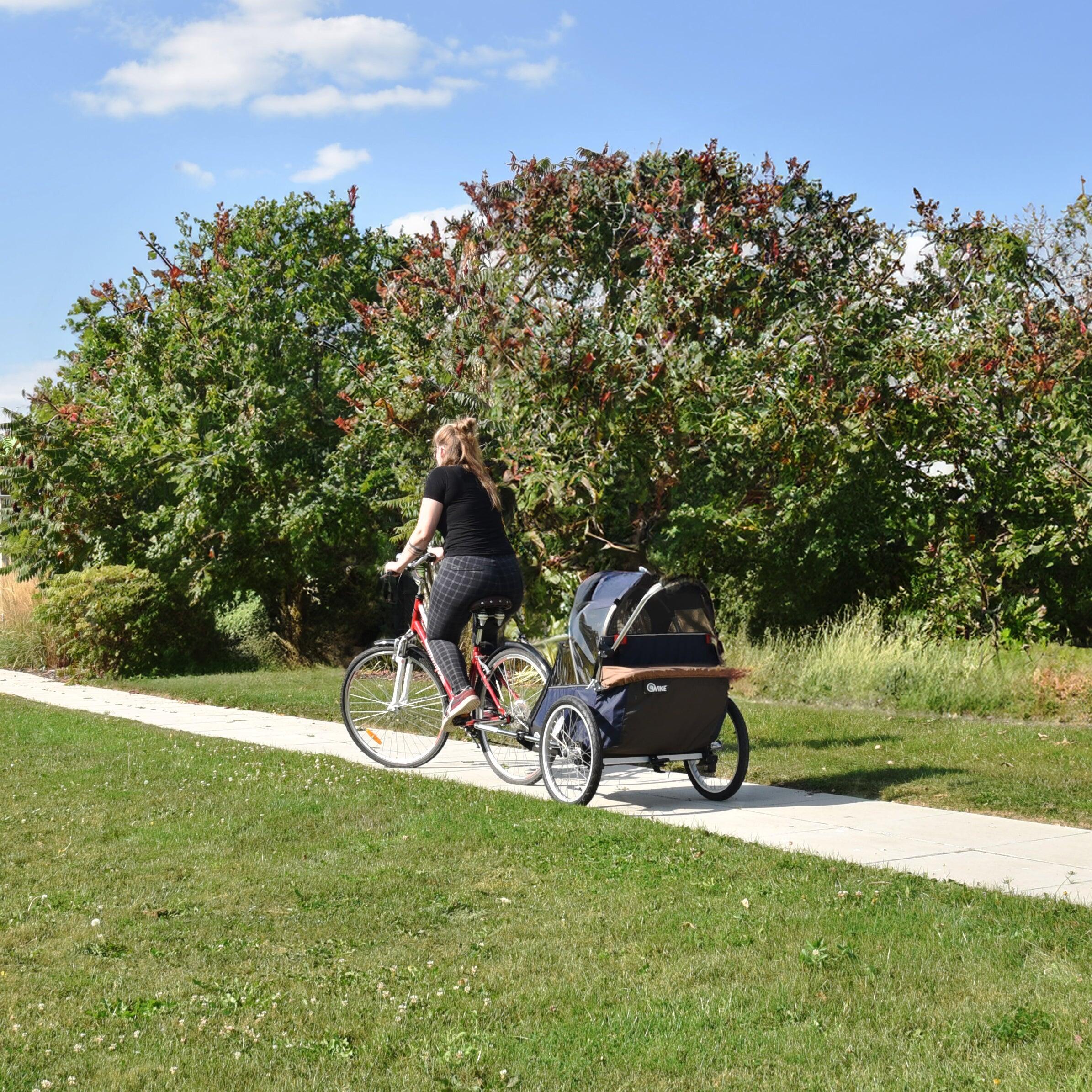 Wike Fietskar Special Needs - Groot (wandelen en joggen) blauw/bruin 2/7