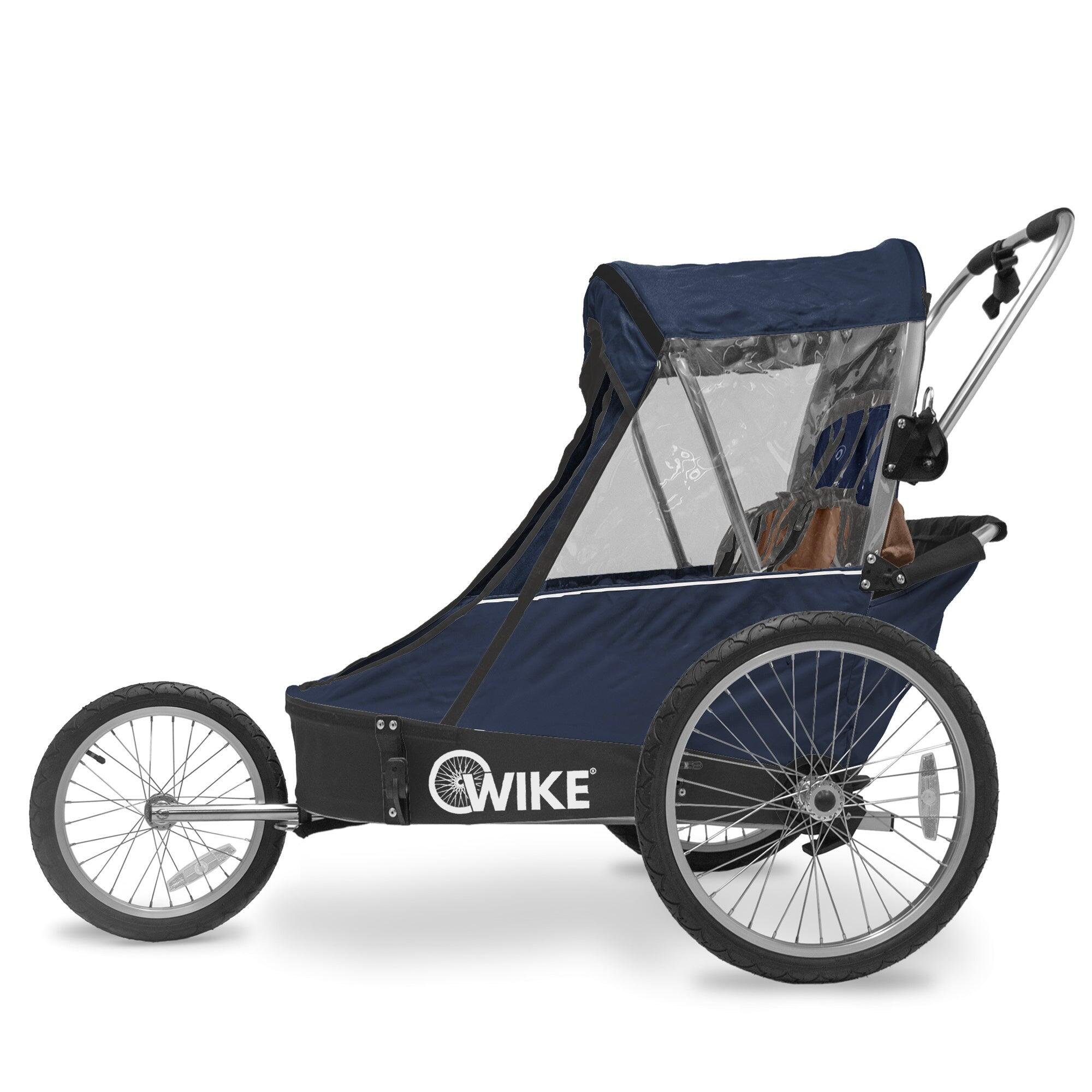 Wike Fietskar Special Needs - Groot (wandelen en joggen) blauw/bruin 5/7