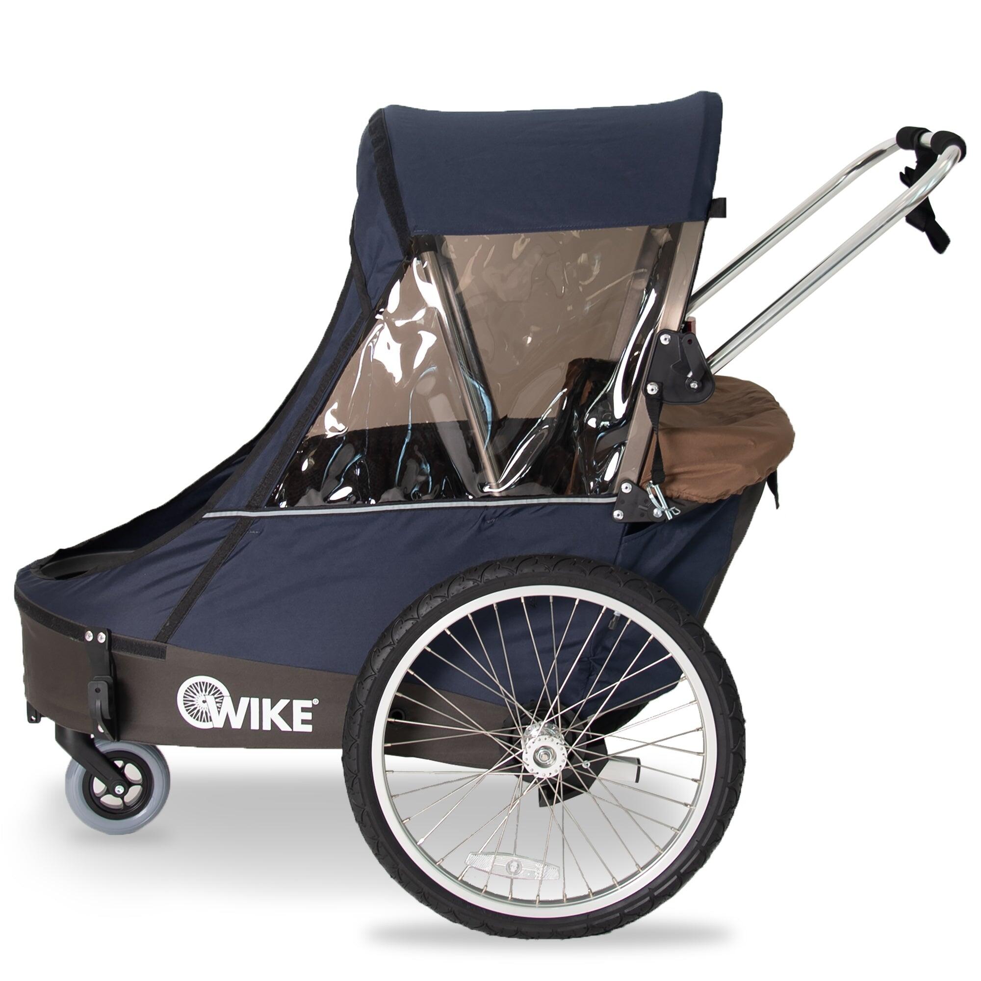 Wike Fietskar Special Needs - Groot (wandelen en joggen) blauw/bruin 4/7