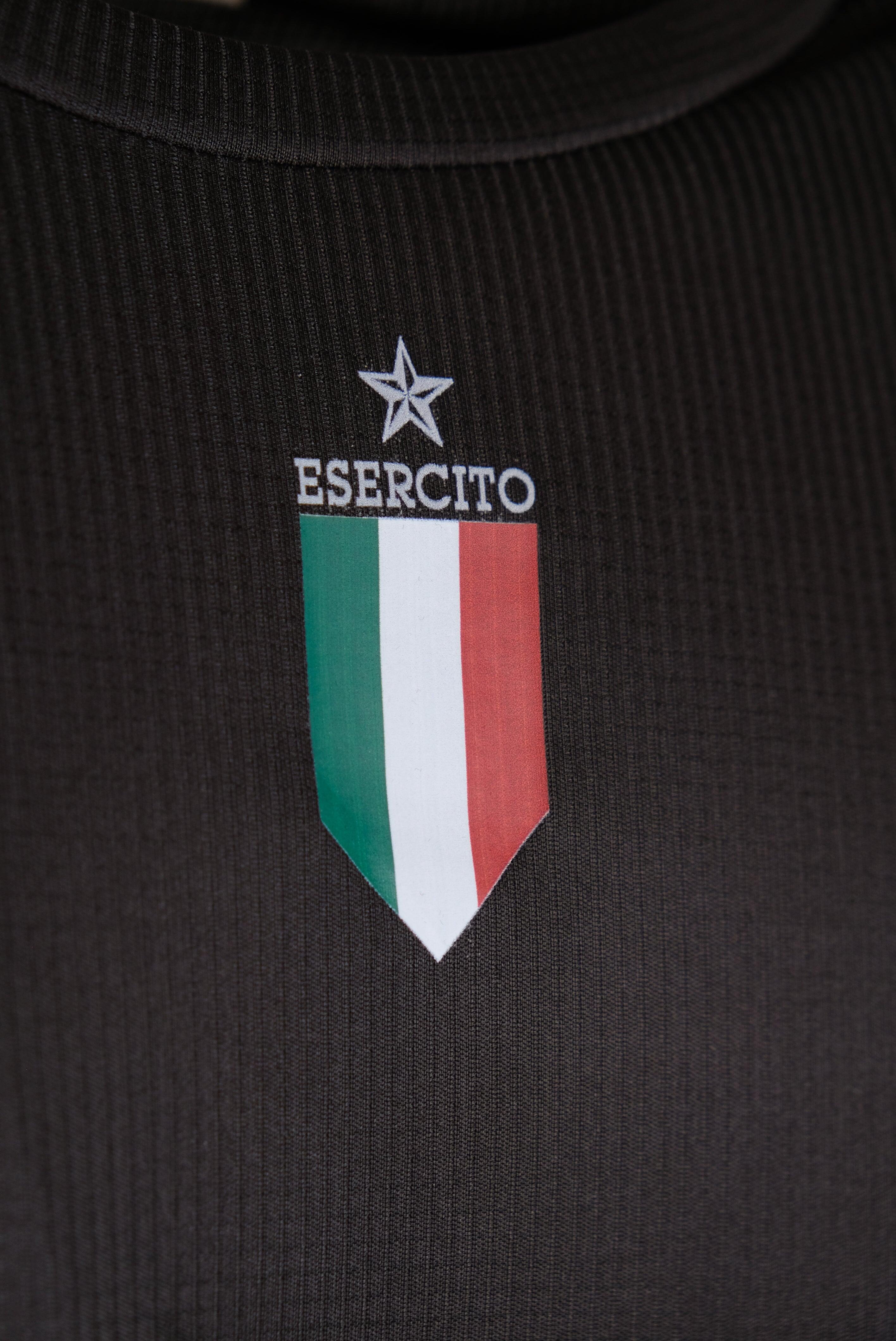 T-shirt Esercito training a maniche lunghe nera uomo 3/4