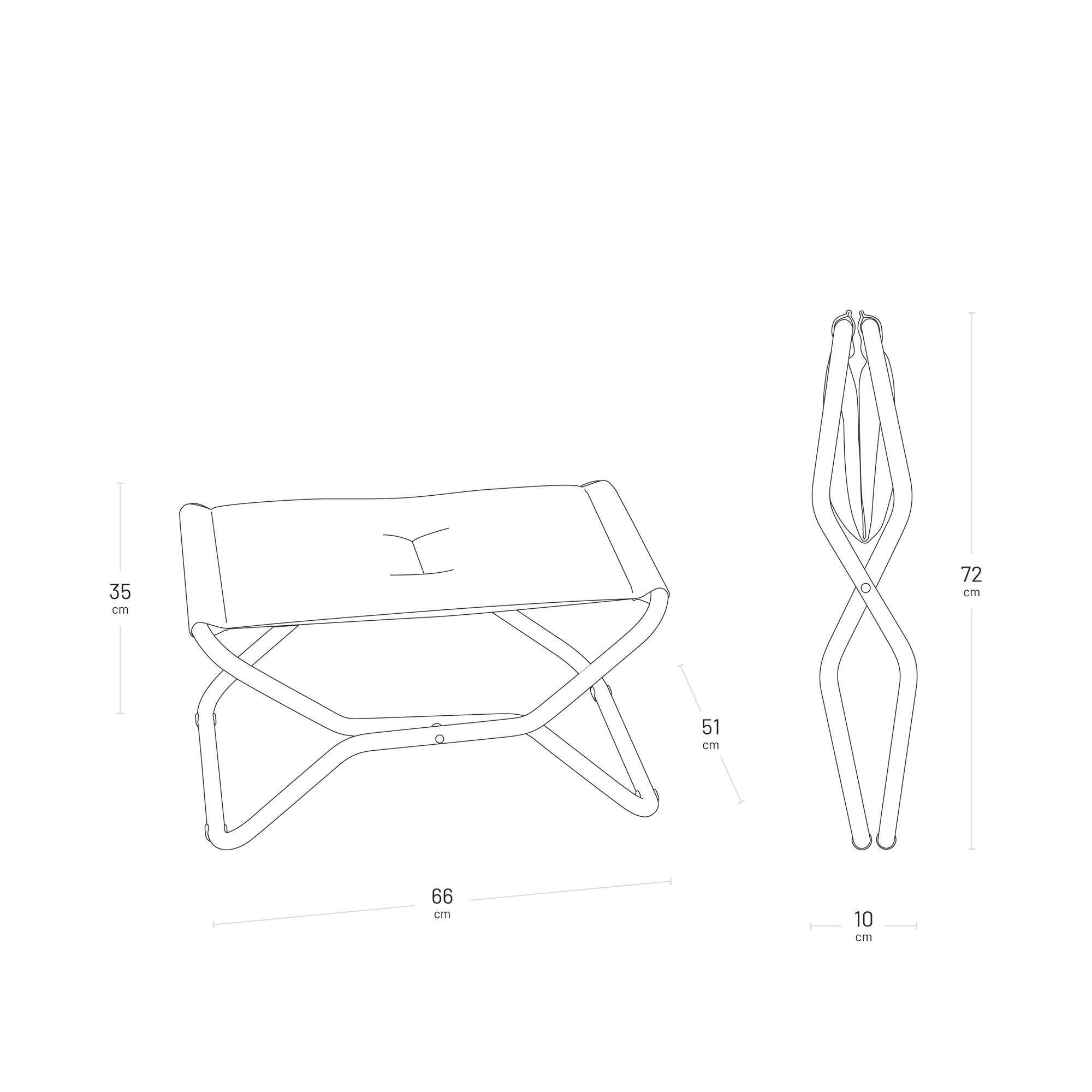 Repose-jambes/tabouret matelassé pliant - NEXT - Noir - Lafuma Mobilier 7/7