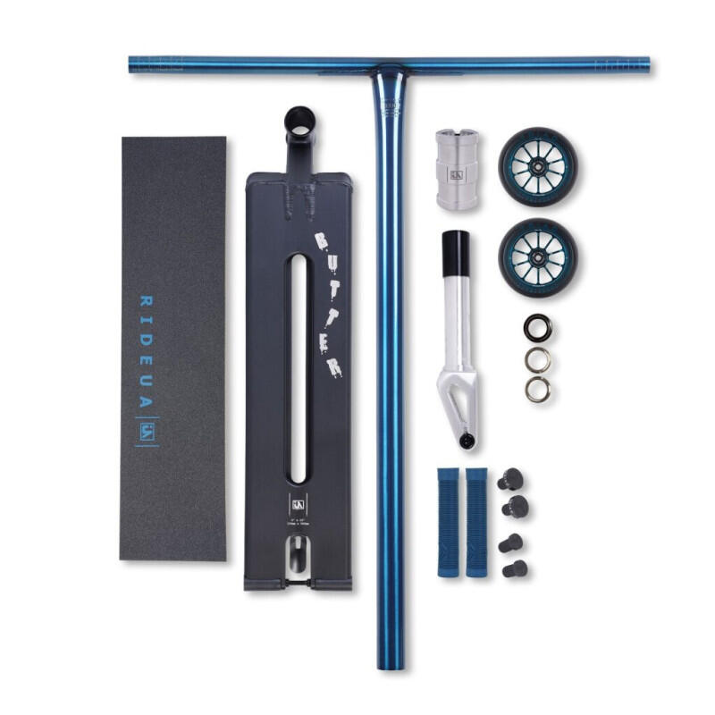 Trottinette freestyle custom URBANARTT Street Black/Raw/Blue 2/3