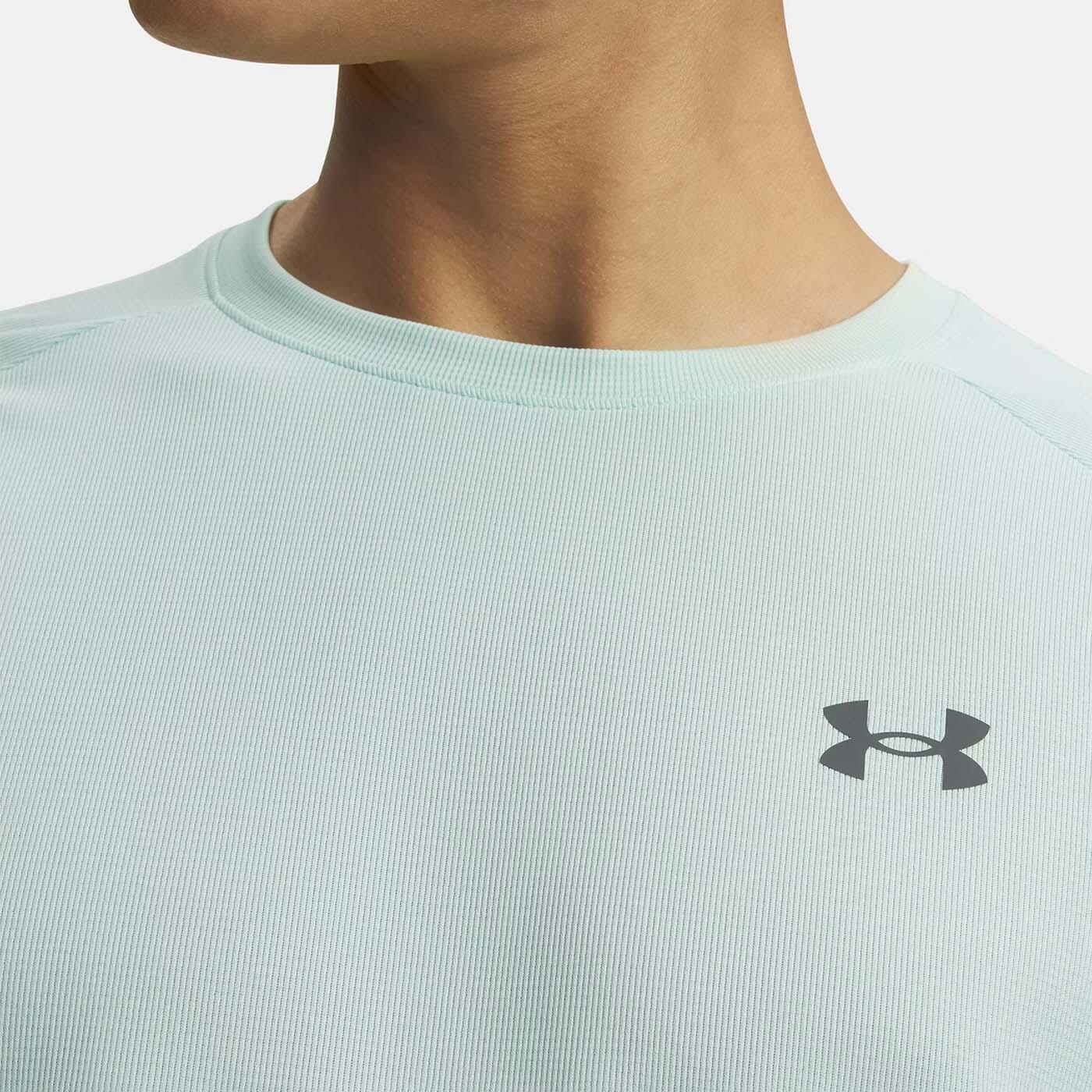T-shirt UA Tech™ texturé pour homme Under Armour Vert menthe 3/4