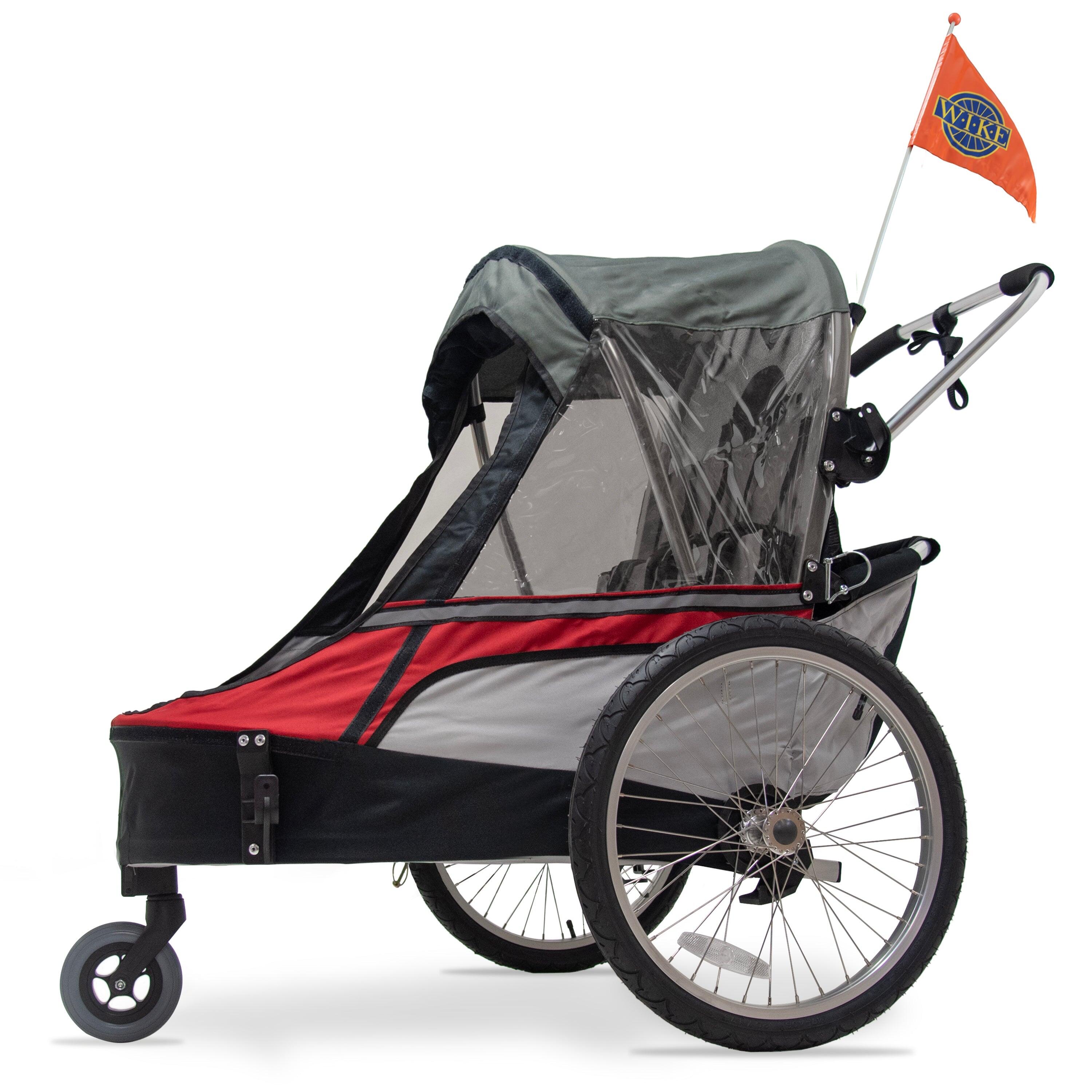 WIKE Premium Kinderfietsaanhanger – inclusief wandel- en joggingset 3/6