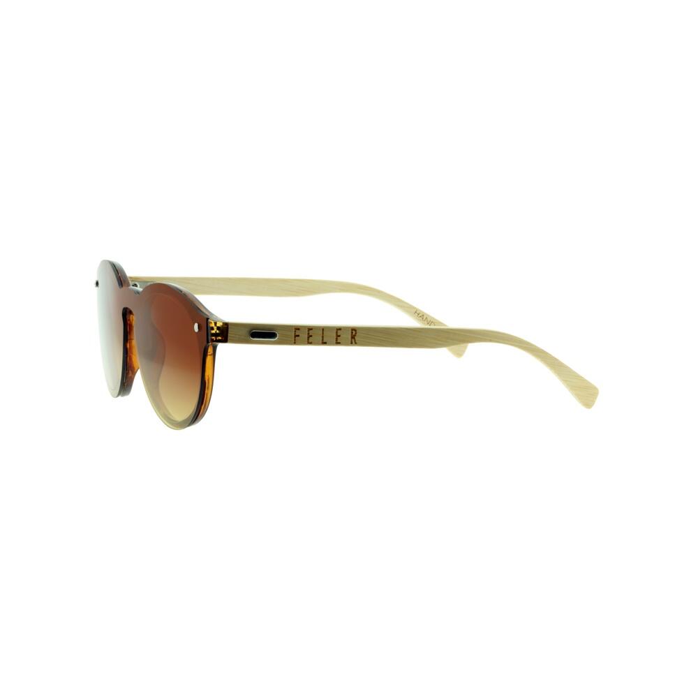 Lunettes de Soleil Unisex en Bois Feler B319-7 - Brown, Taille 45 mm 3/5