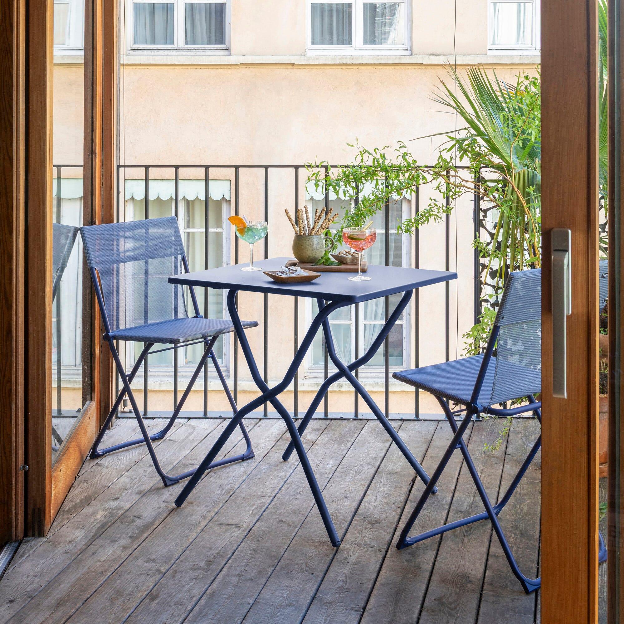 Chaise pliante ultra-compacte - BALCONY - Bleu - Lafuma Mobilier 6/7