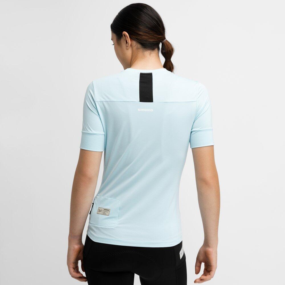 T-shirt cyclisme gravel femme Homme et Femme Spugla-W Bleu 6/7