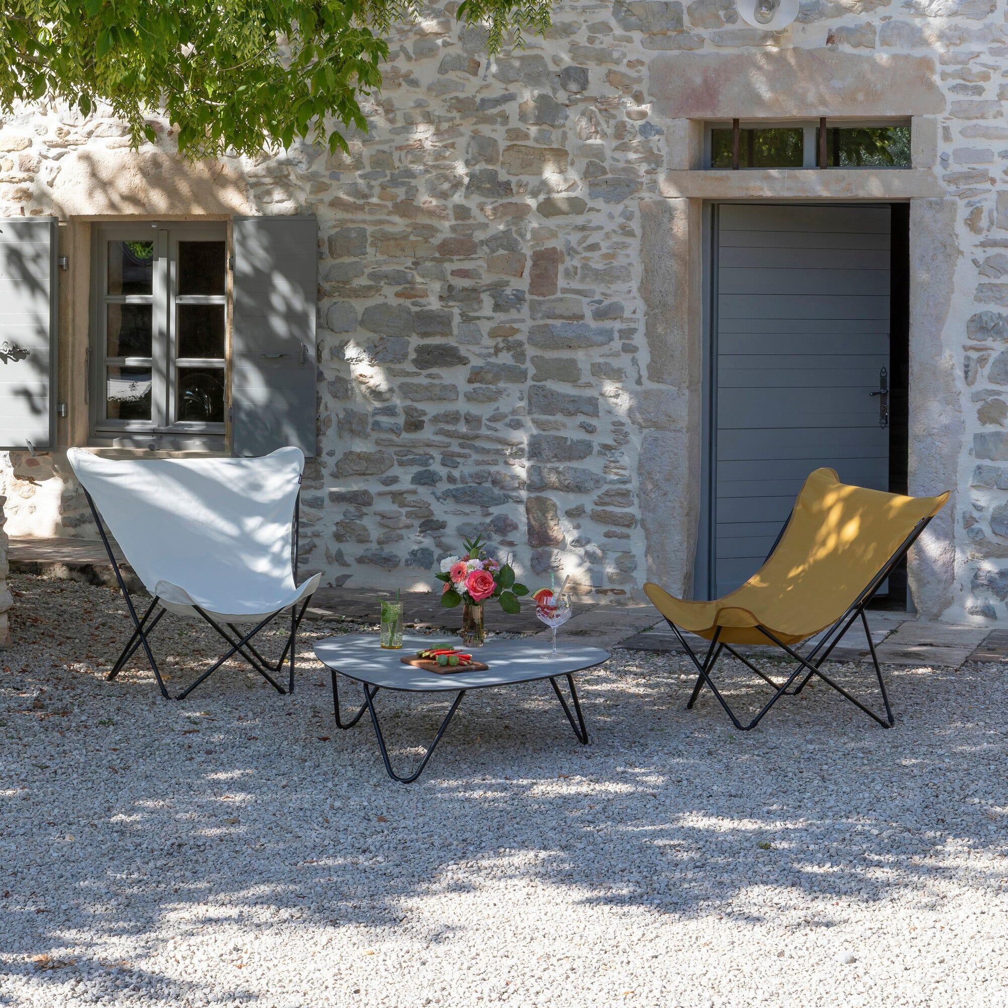 Fauteuil papillon grande largeur - POP UP XL - Jaune - Lafuma Mobilier 6/7