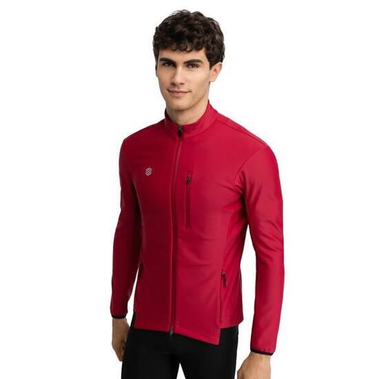 Men Cycling 's softshell jacket J3 Souplesse Red