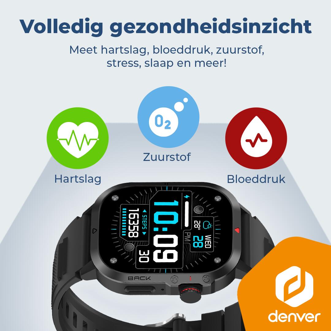 Smartwatch  - Amoled Display - 100+ Sportmodi - Hartslagmeter - SWC195B 3/7