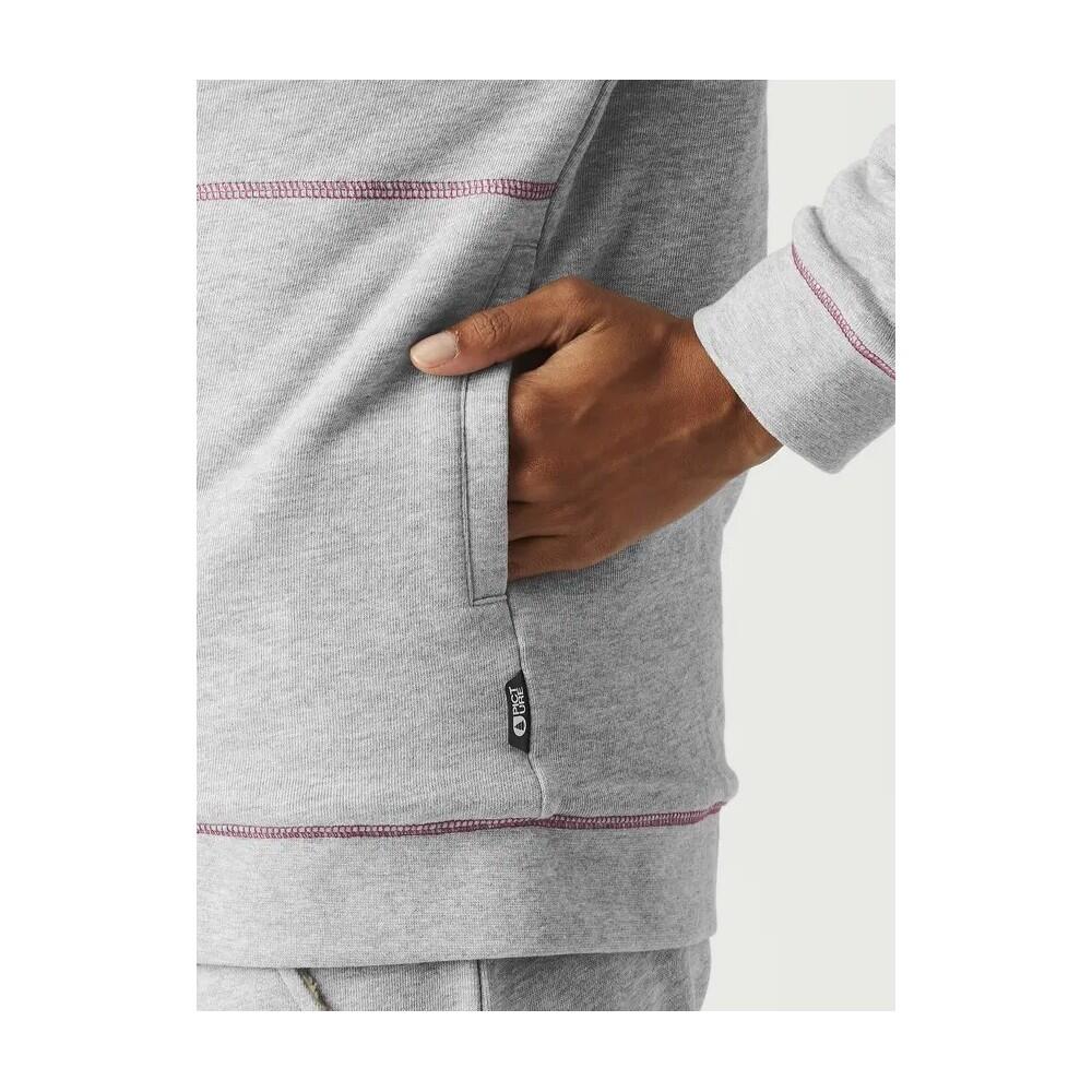 PICTURE Sweat à capuche zippé femme BASEMENT PLUSH - GREY MELANGE 7/7