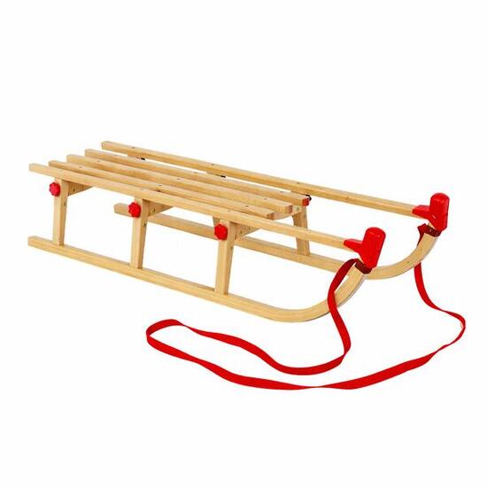 Sanki składane drewniane AD424/3M D110 czerwone