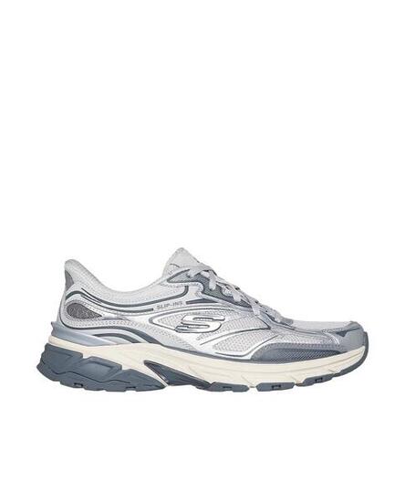 Zapatillas Skechers Mujer Stamina Sport grises y blancas