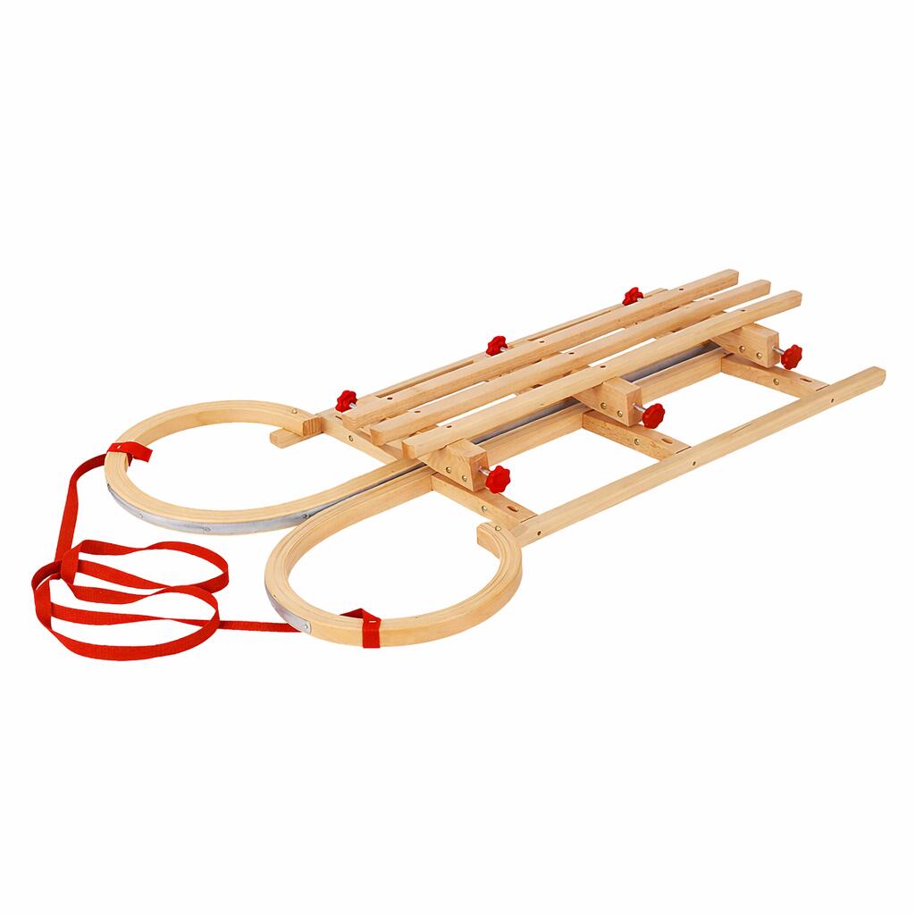 Klappbarer Holzschlitten AD423/3M 110 cm – Rot 3/5