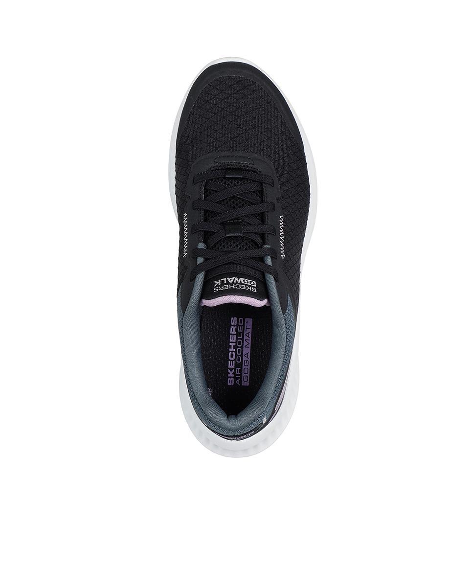 Baskets FEMME Skechers Go Walk Now En doux tissu NOIR 3/5
