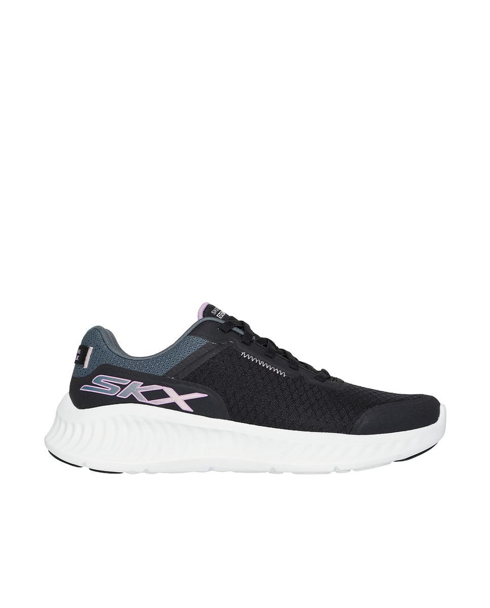 Baskets FEMME Skechers Go Walk Now En doux tissu NOIR 1/5