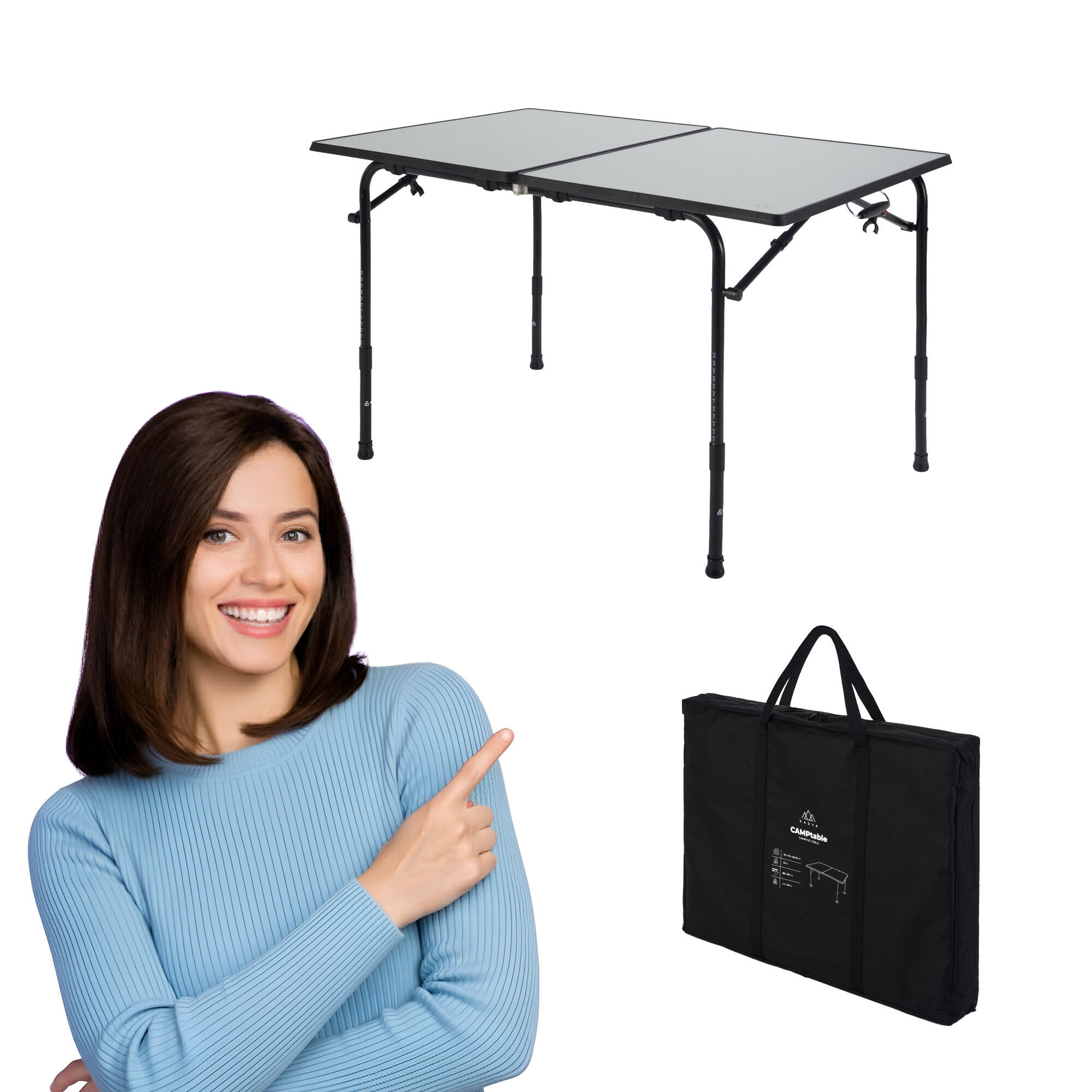 Kadva - Kadva Camptable Table Touristique - Table De Camping - Gris - Taille Unique - Decathlon