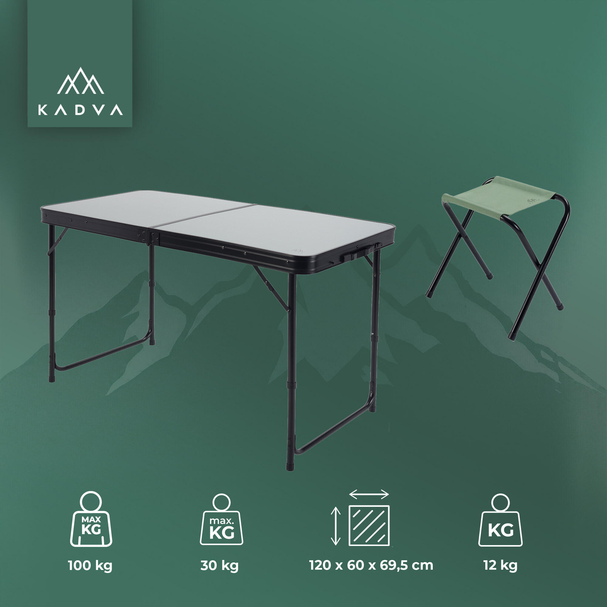 KADVA CAMPensemble table touristique + chaises 2/6