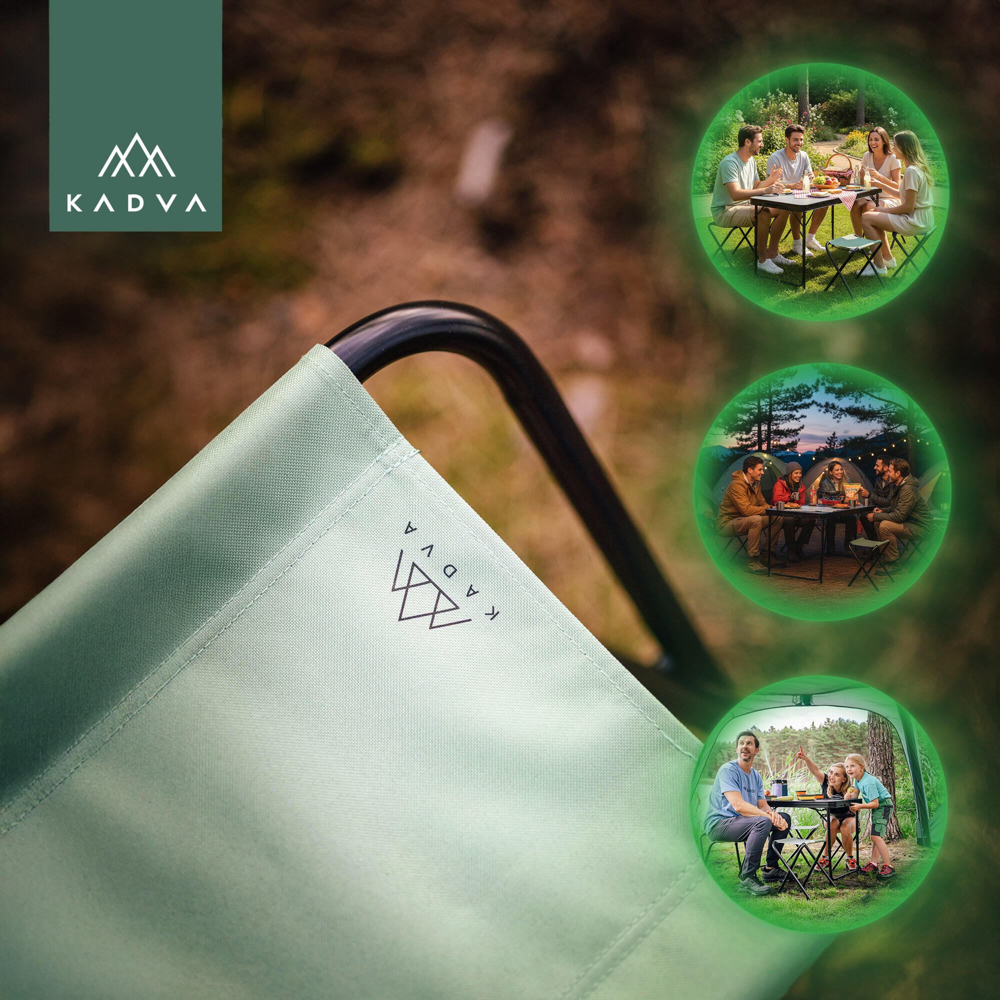 KADVA CAMPtable Touristentisch + Stuhlset | Decathlon